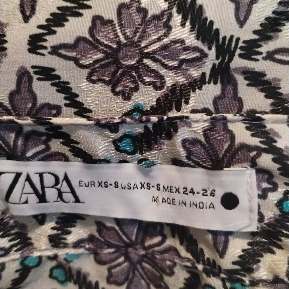 Zara Women's Printed Longline Kimono Size XS-S Cover Up Summer‎ Beach Bohemian - Picture 5 of 6